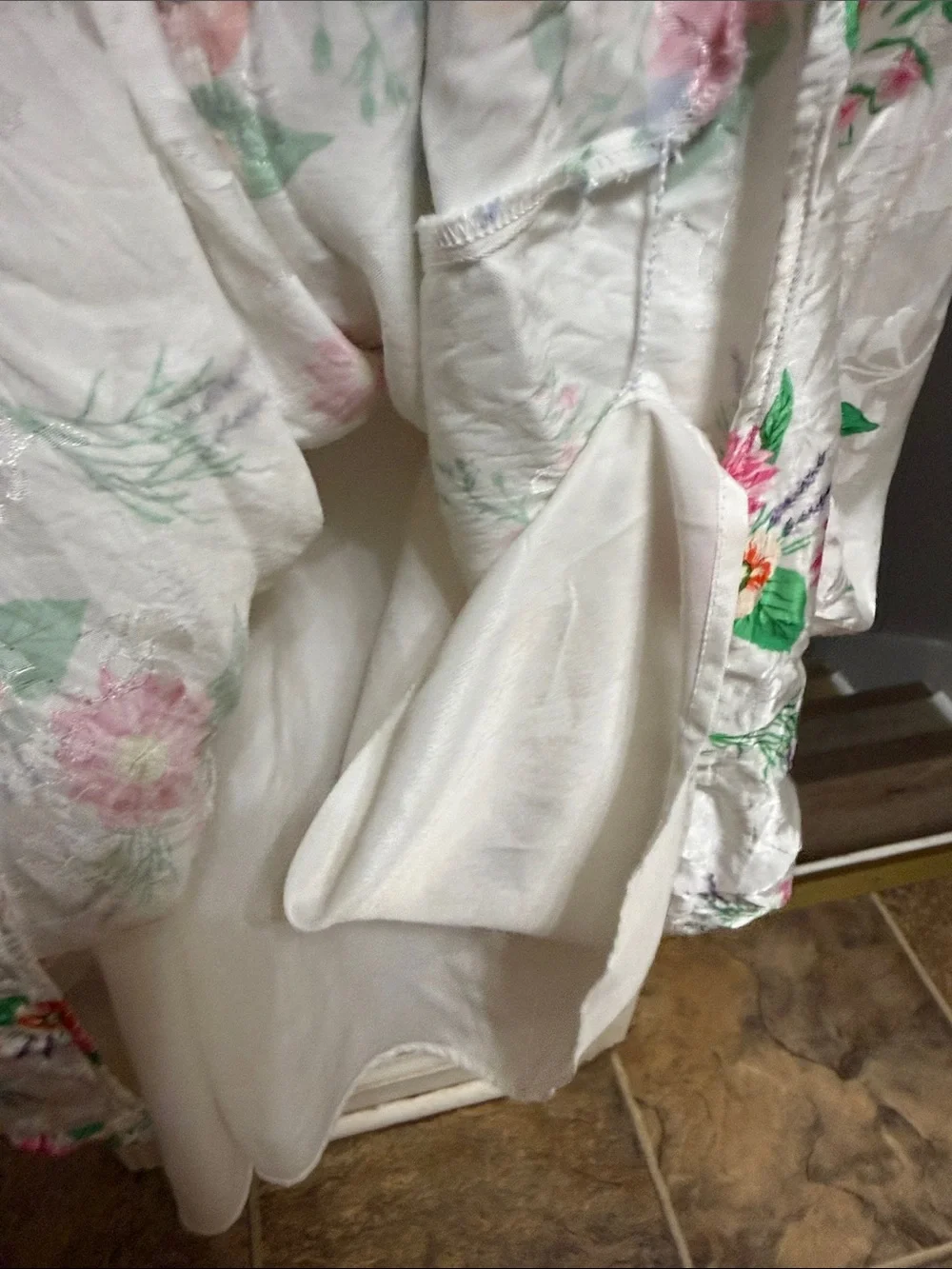 LOFT Light Pink Floral print maxi dress - Picture 5 of 7